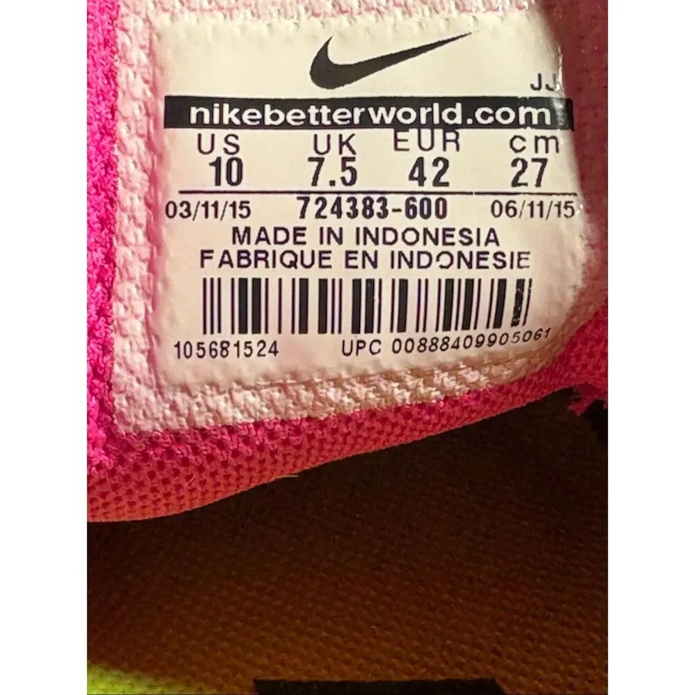 Nike Free 5.0 2015 Hot Pink Running Shoes Women’s Size 10